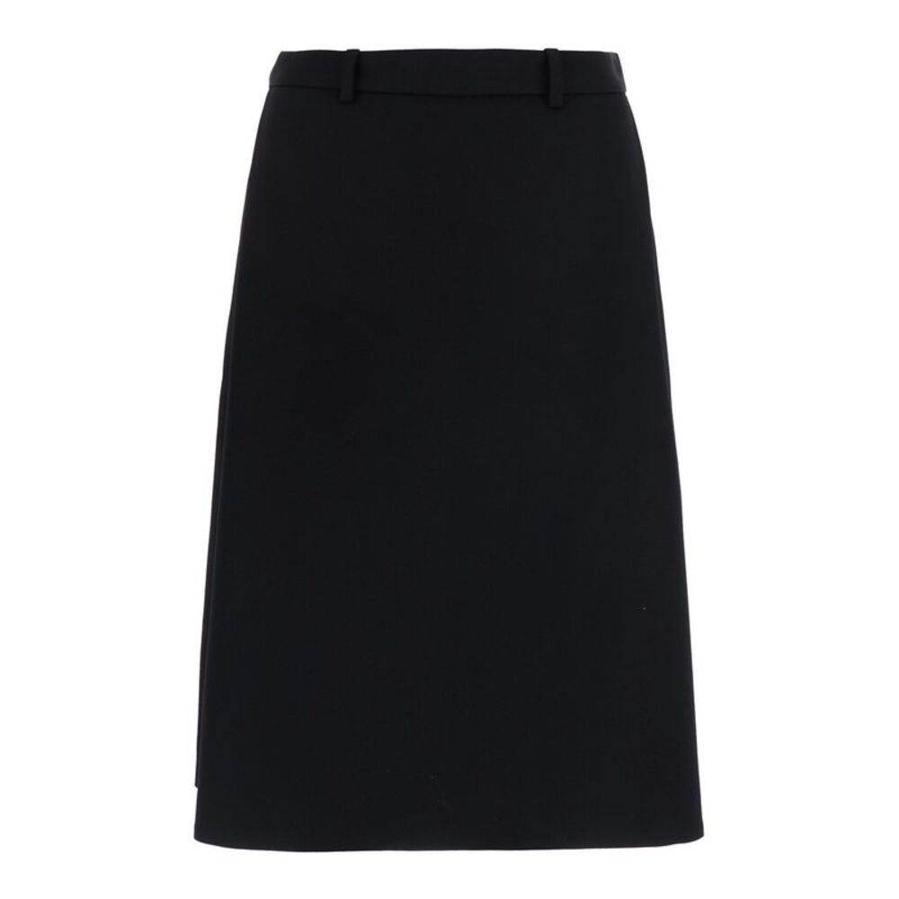 Balenciaga Women Folded Midi Skort In Starcy Wool Twill
